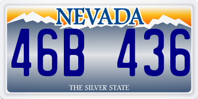 NV license plate 46B436