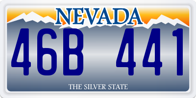 NV license plate 46B441