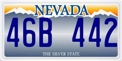 NV license plate 46B442
