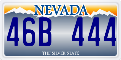 NV license plate 46B444