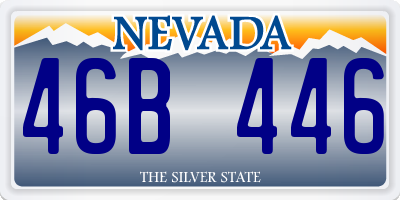 NV license plate 46B446