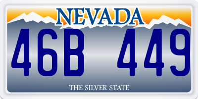 NV license plate 46B449