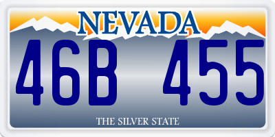 NV license plate 46B455