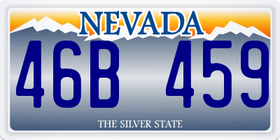 NV license plate 46B459