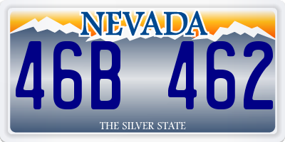 NV license plate 46B462