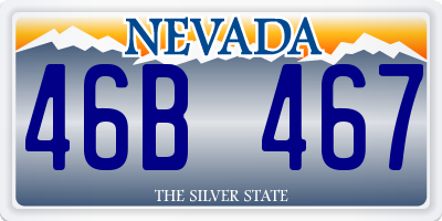 NV license plate 46B467