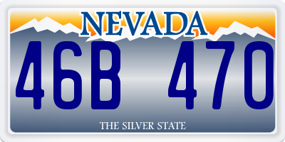 NV license plate 46B470