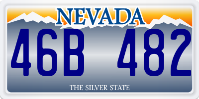 NV license plate 46B482
