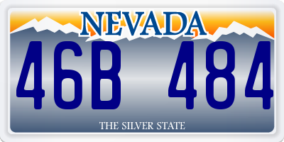 NV license plate 46B484