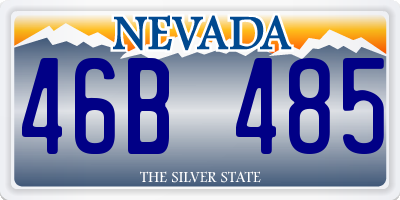 NV license plate 46B485