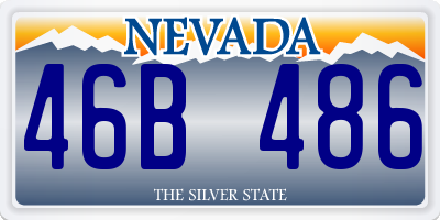 NV license plate 46B486