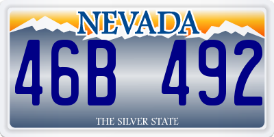 NV license plate 46B492