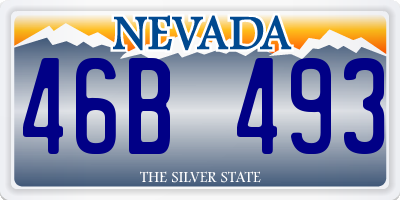 NV license plate 46B493