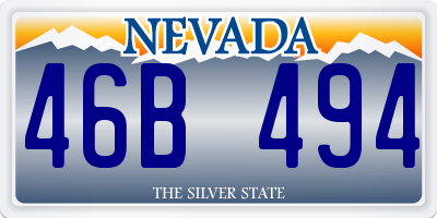 NV license plate 46B494