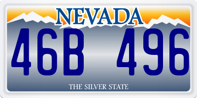NV license plate 46B496