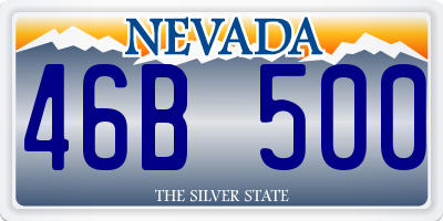 NV license plate 46B500