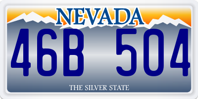 NV license plate 46B504