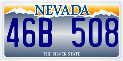 NV license plate 46B508