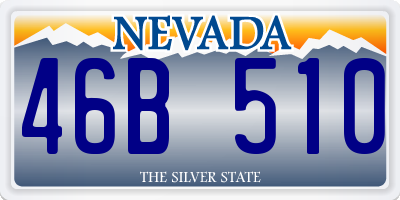 NV license plate 46B510