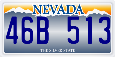 NV license plate 46B513