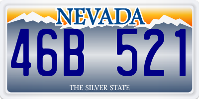 NV license plate 46B521