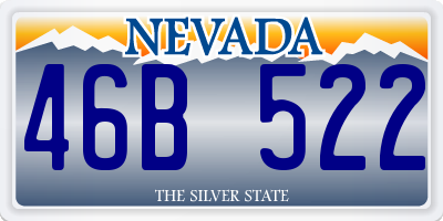 NV license plate 46B522