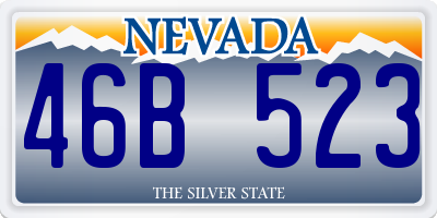 NV license plate 46B523