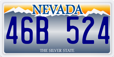 NV license plate 46B524