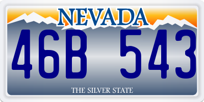 NV license plate 46B543