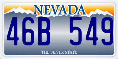 NV license plate 46B549