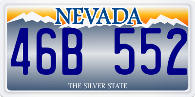 NV license plate 46B552