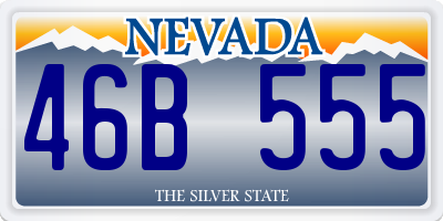 NV license plate 46B555