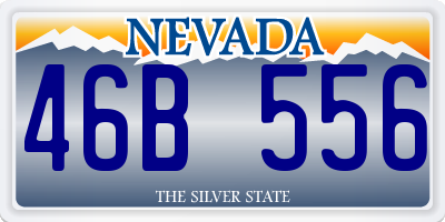 NV license plate 46B556