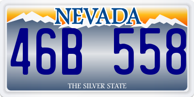 NV license plate 46B558