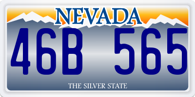 NV license plate 46B565