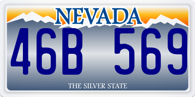 NV license plate 46B569