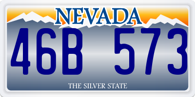 NV license plate 46B573