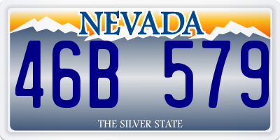 NV license plate 46B579