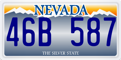 NV license plate 46B587