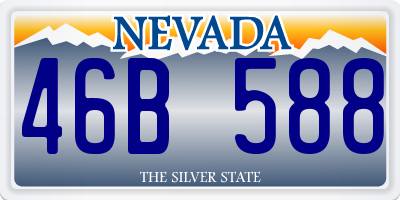 NV license plate 46B588