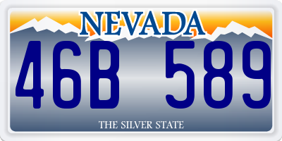 NV license plate 46B589