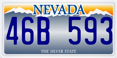 NV license plate 46B593