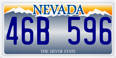 NV license plate 46B596