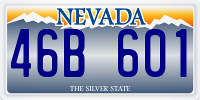 NV license plate 46B601