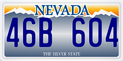 NV license plate 46B604