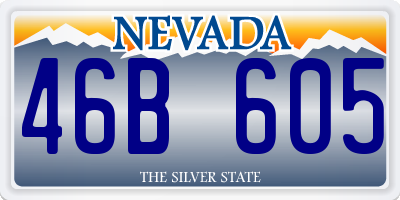 NV license plate 46B605