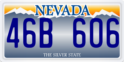 NV license plate 46B606