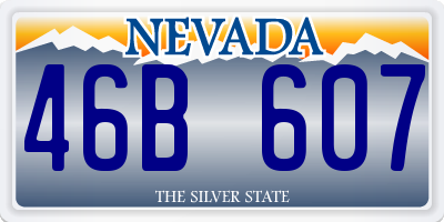 NV license plate 46B607