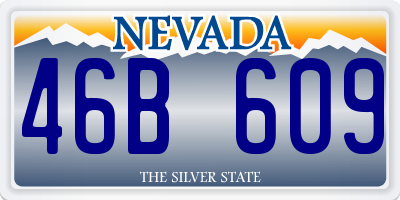 NV license plate 46B609