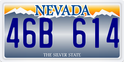 NV license plate 46B614